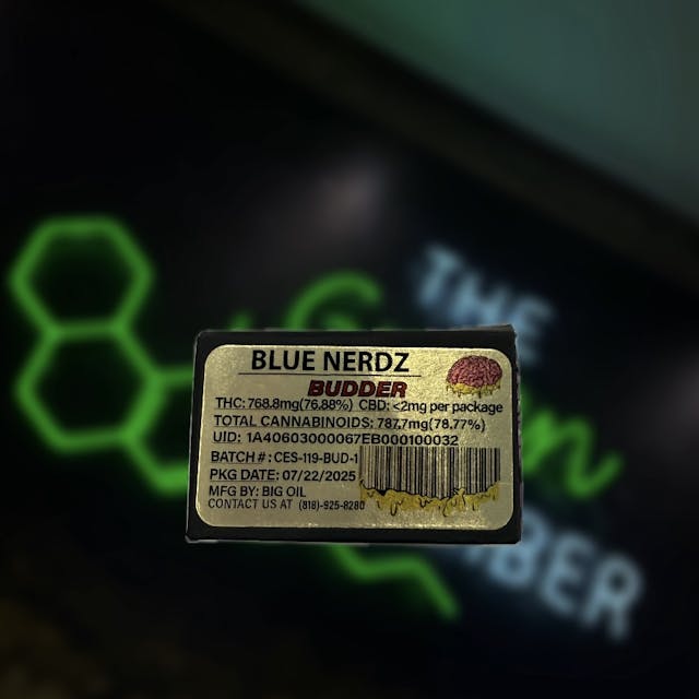 Photograph of product: Blue Nerdz Live Resin Budder - Concentrate