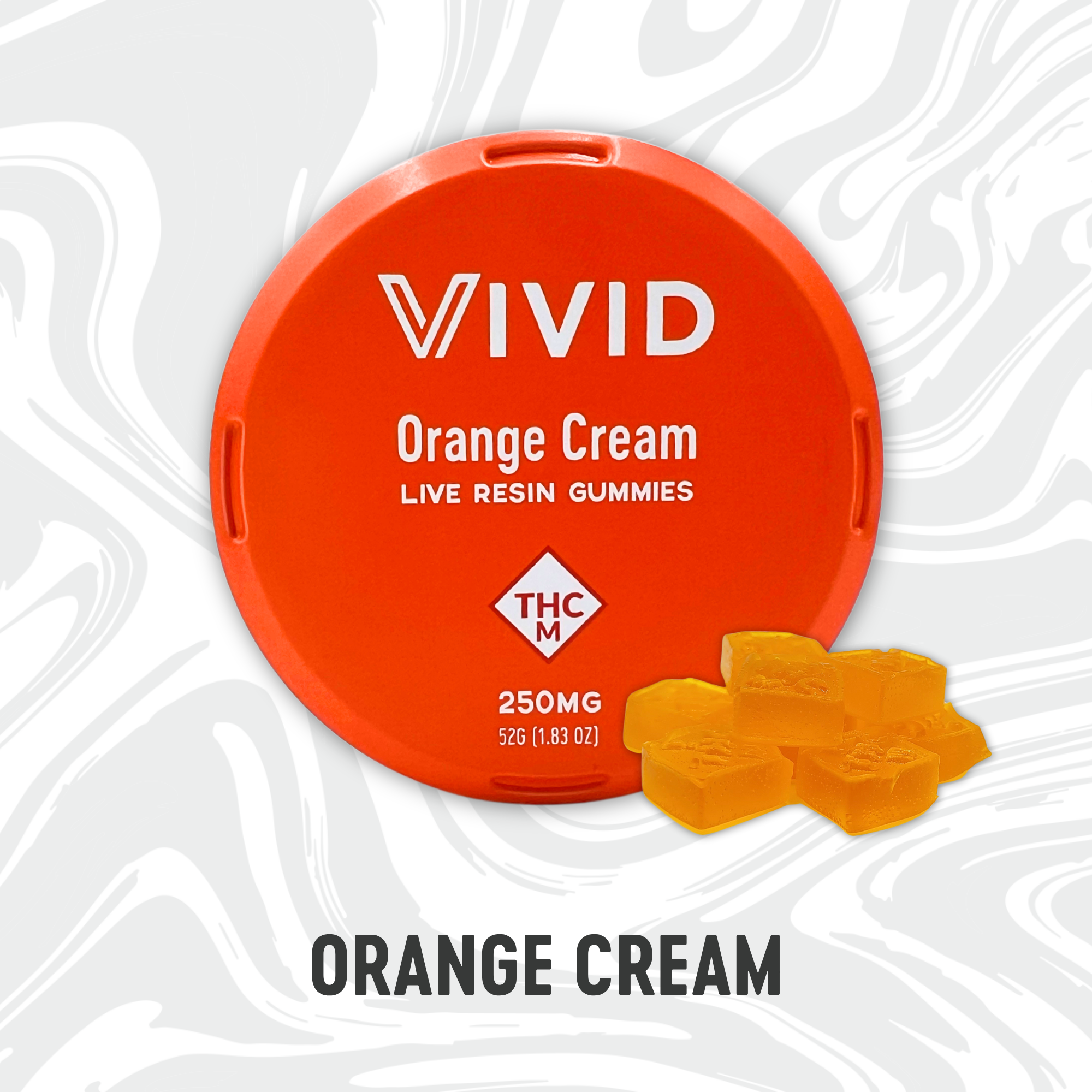 Photograph of product: Vivid - Orange Creamsicle - Live Resin Gummies - 250mg (10pk)