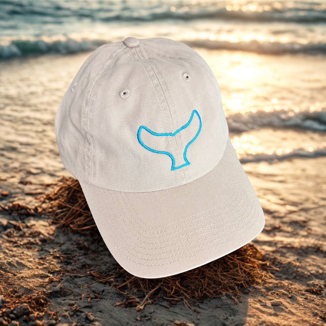 Photograph of product: Dad Hat | Embroidered Front & Back | Khaki