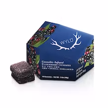 Photograph of product: Wyld | Gummy | TH-oui/CBN 4:1 | Elderberry | 200mg TH-oui : 50mg CBN
