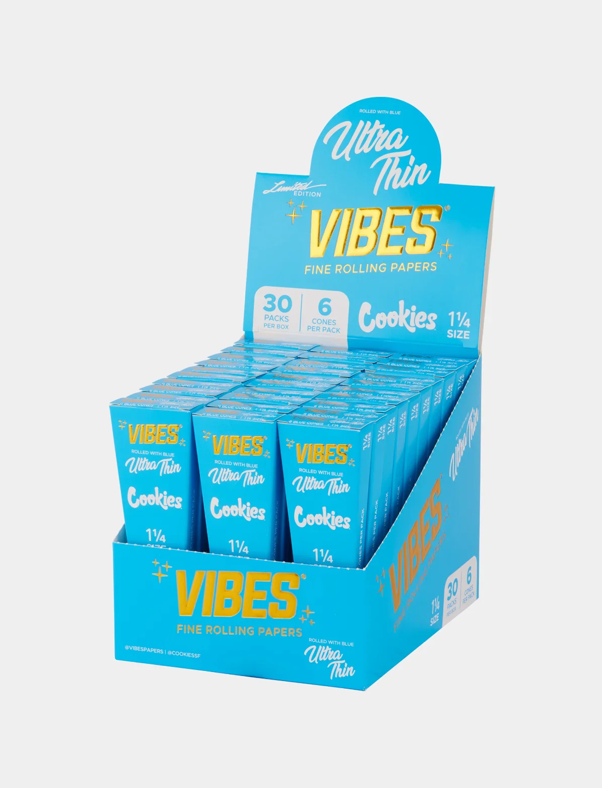 Photograph of product: Vibes | Blue cones | 6 Pack | 1 1/4
