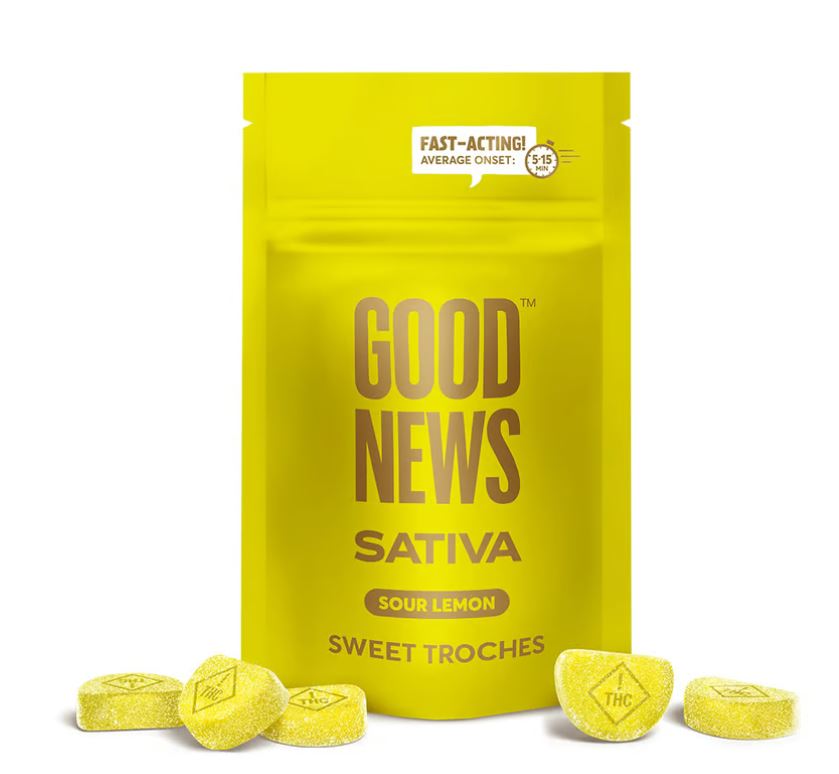 Photograph of product: Sour Lemon Fast Acting Troches | 5mg/20pk (100mg)