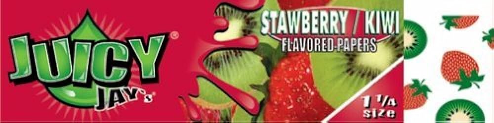Photograph of product: Juicy Jay's | Strawberry Kiwi | Rolling Paper | 1 1/4 Size