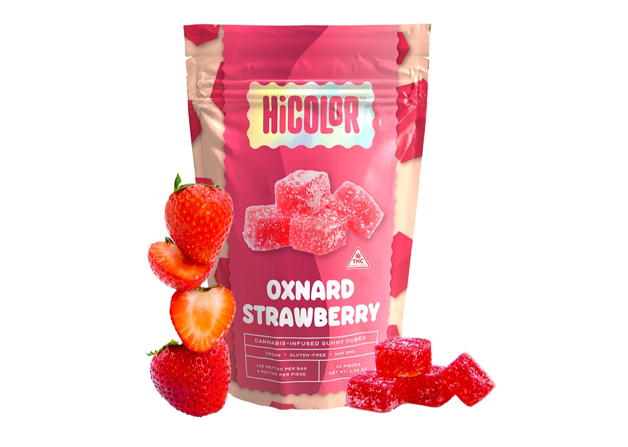 Photograph of product: Oxnard Strawberry Chews 10mg x 10ct