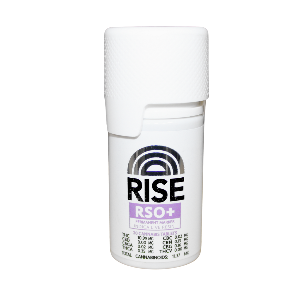 Photograph of product: Rise - RSO Tablets 20ct. - Permanent Marker
