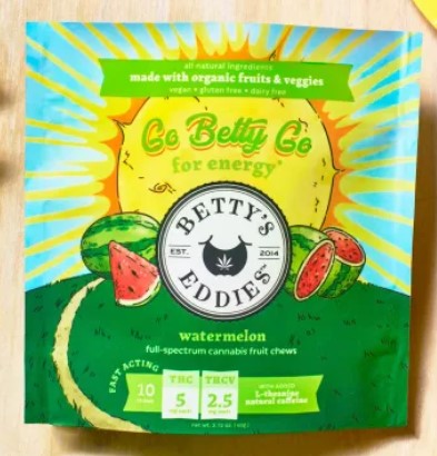 Photograph of product: Betty's Eddies Go Betty Go for Energy 50mg 10pk - Watermelon Chews