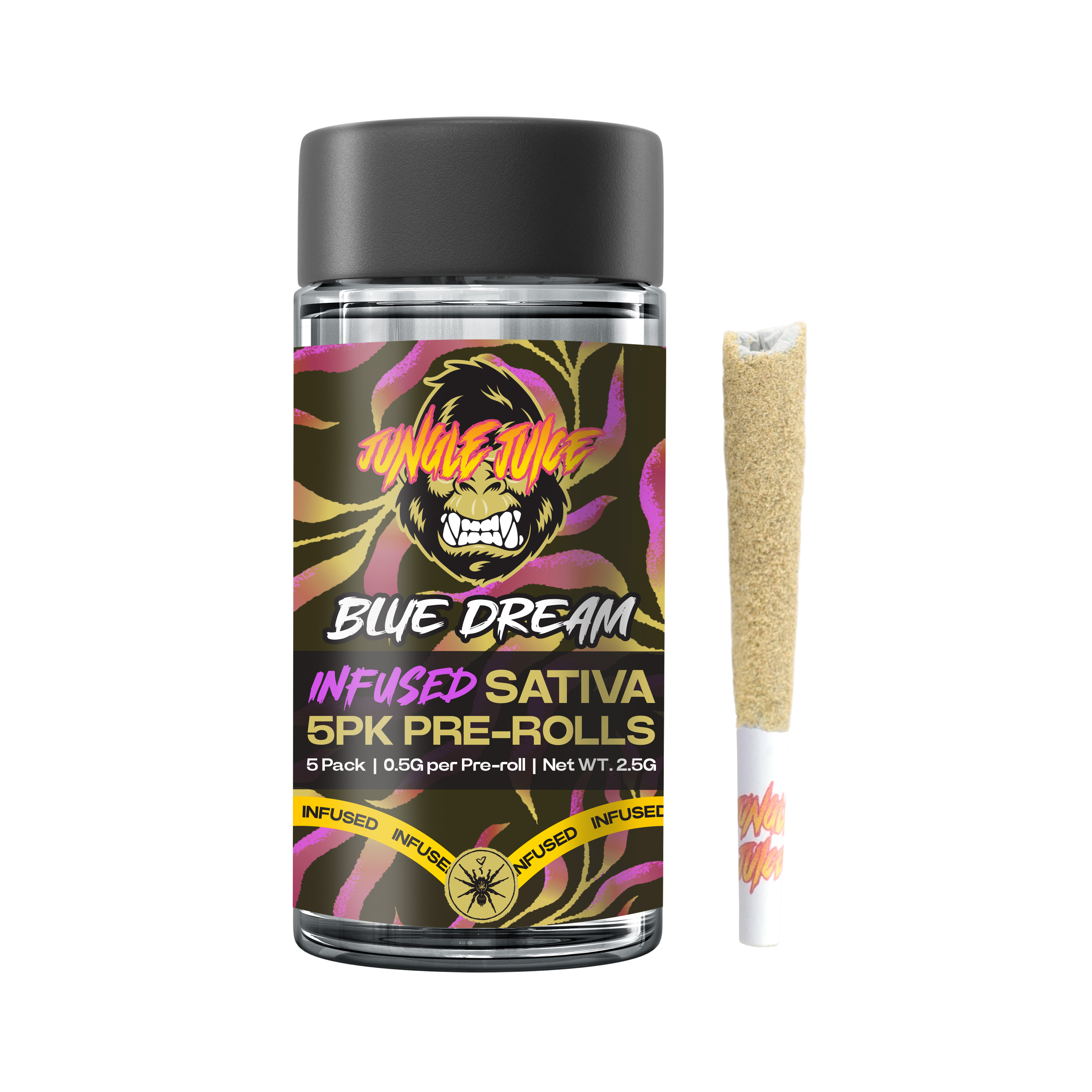 Photograph of product: Jungle Juice - Blue Dream Infused Tarantulas 5pk 2.5g