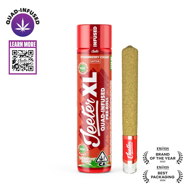 Photograph of instaPanelPhoto: Strawberry Cough (S) - 2g XL QUAD Infused Pre-Rolls - Retail