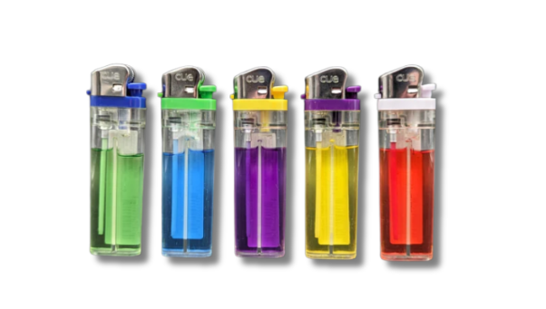 Photograph of product: CUE COLORED FUEL DISPOSABLE LIGHTER | ASSORTED COLORS