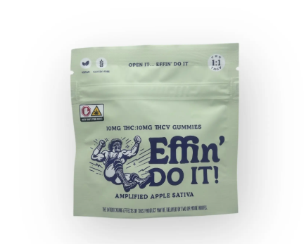 Photograph of product: Effin' 1:1 Do It Amplified Apple 100mg 20pk Gummies (TH-oui:TH-ouiV)