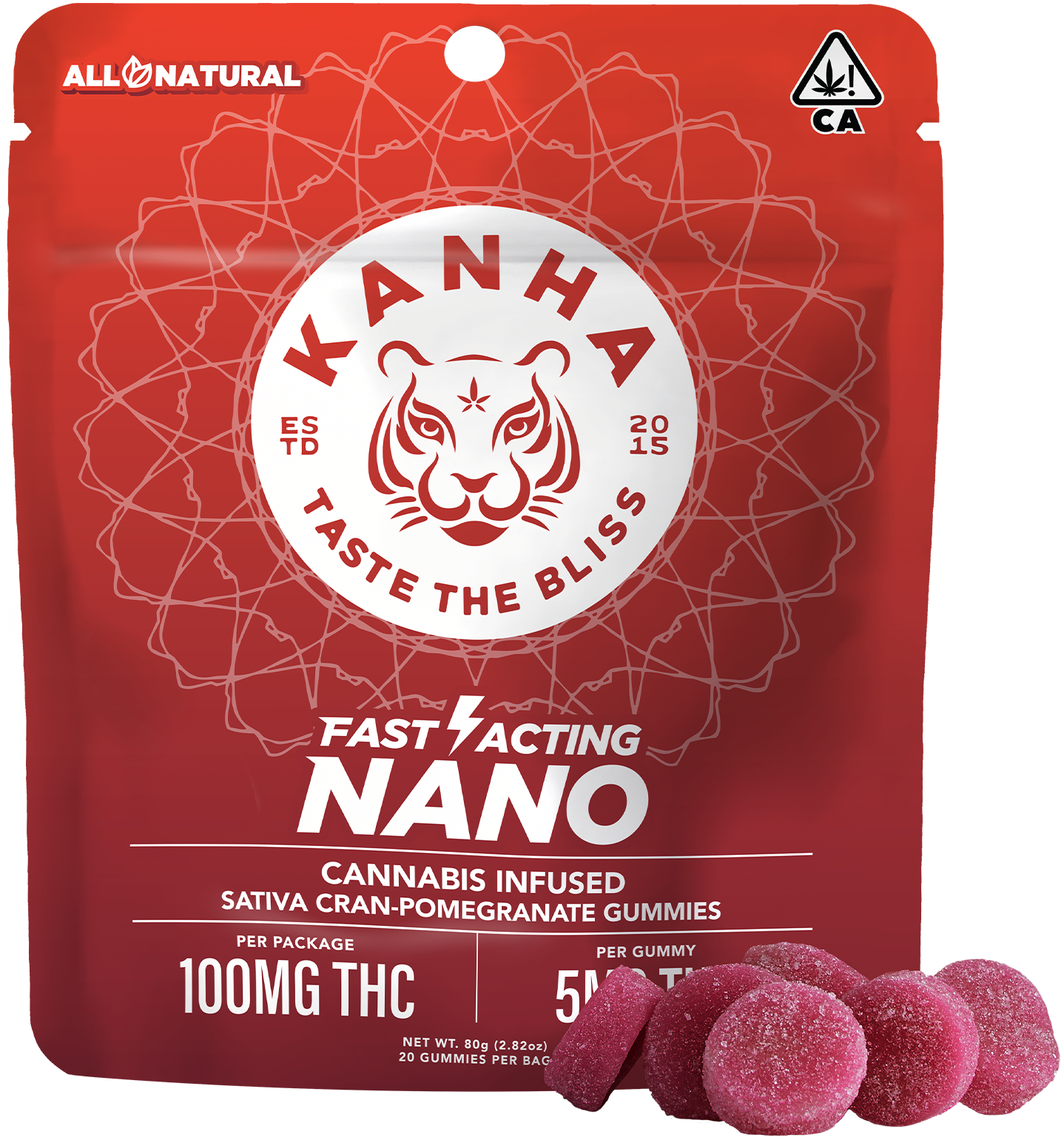 Photograph of product: Cran-Pomegranate Punch Nano Gummies 20-pack