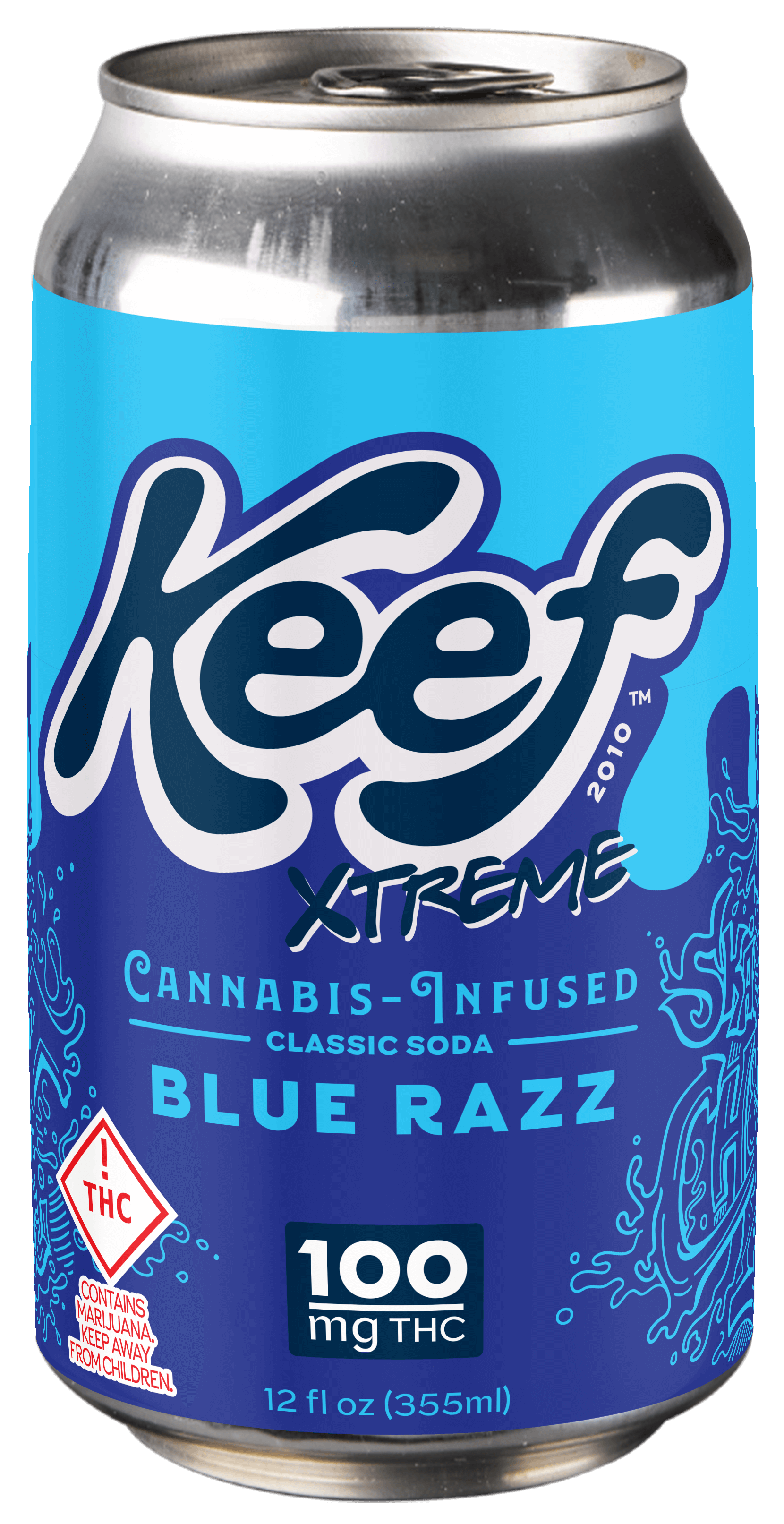 Photograph of product: Blue Razzberry | Infused Liquid Soda | 100mg | Hybrid