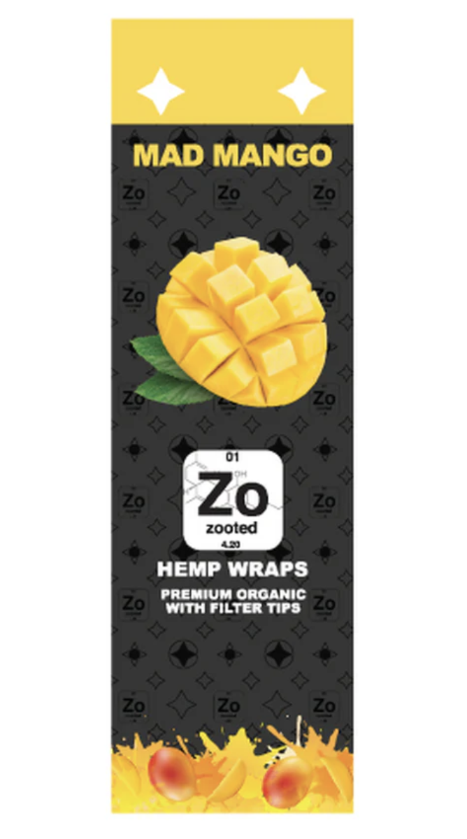 Photograph of product: Mad Mango Flavored Hemp Wraps - 2pk