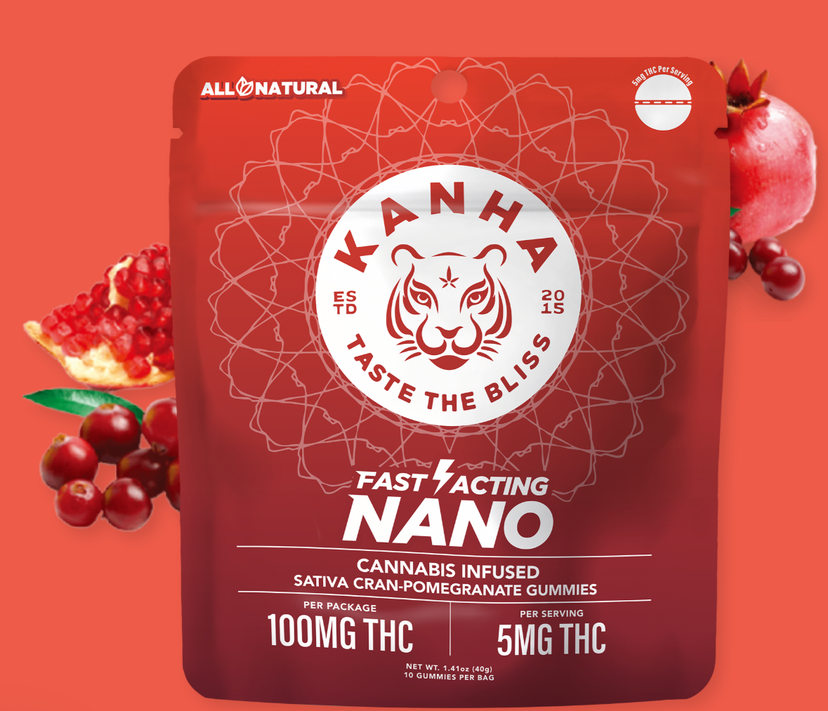 Photograph of product: Cran-Pom Punch | Gummies | 100mg