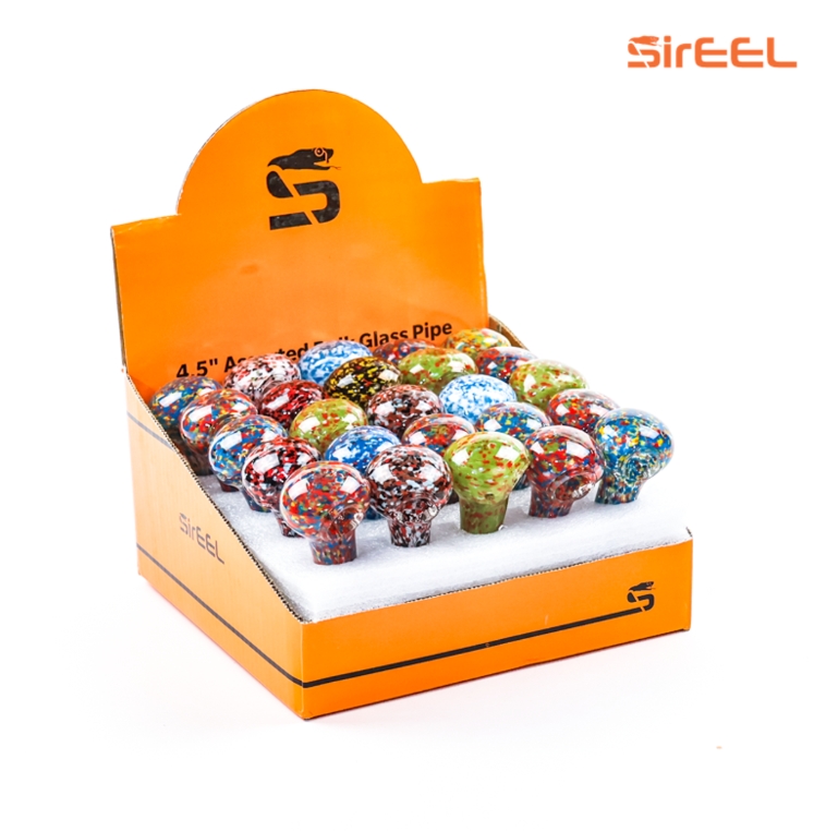 Photograph of product: LuvBuds | SirEEL | 4.5" Glass Hand Pipes | Assorted Colors