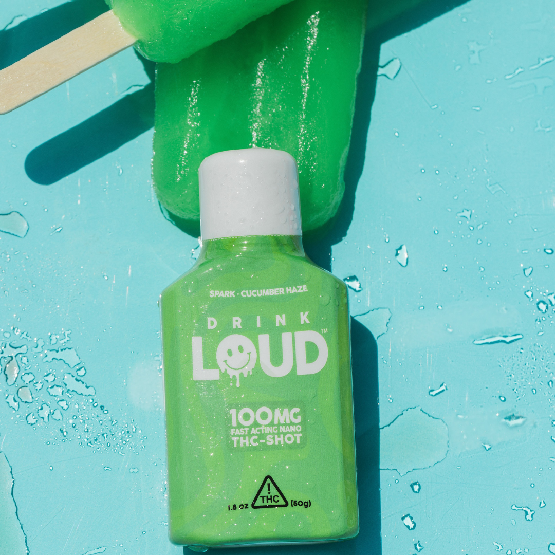 Photograph of product: DRINK LOUD CUCUMBER HAZE SHOT 100MG