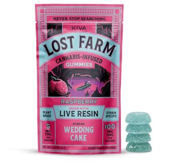 Photograph of product: Lost Farm  Wedding Cake X Raspberry Live Resin Gummies 20 Pack