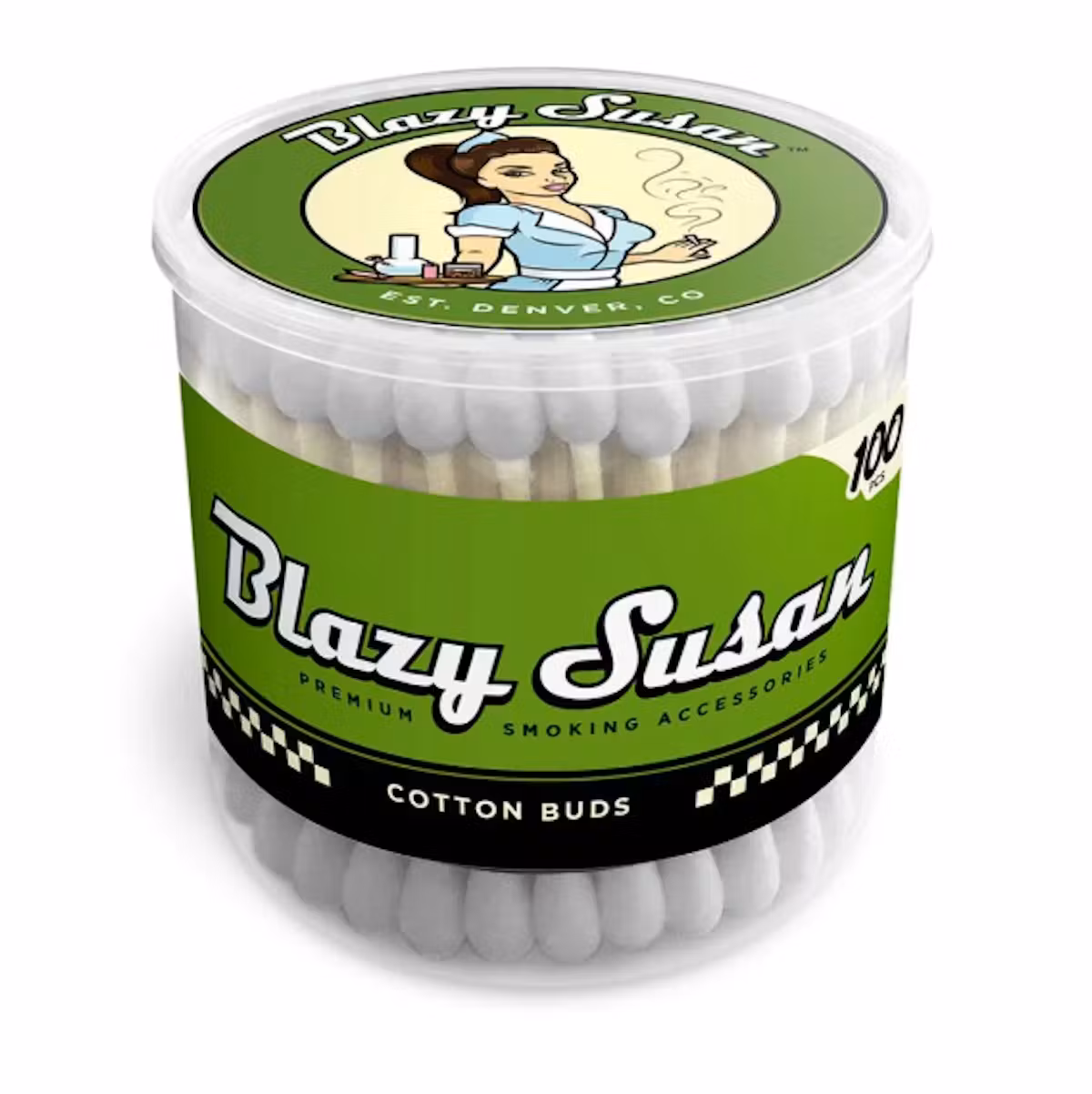 Photograph of product: BLAZY SUSAN - COTTON BUDS - 100CT - WHITE