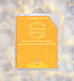 Photograph of product: 1:2:2 CBD/CBG/TH-oui Morning Transdermal  Patch - Heartland Holistics - 20mg