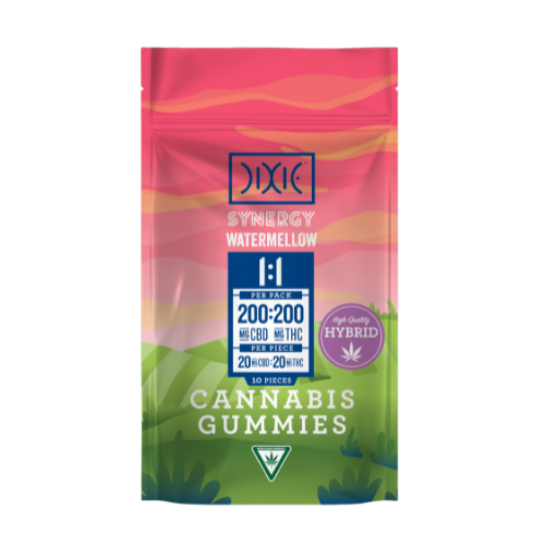 Photograph of product: Dixie | Synergy Watermellow Gummies | 1:1 TH-oui:CBD | 200mg