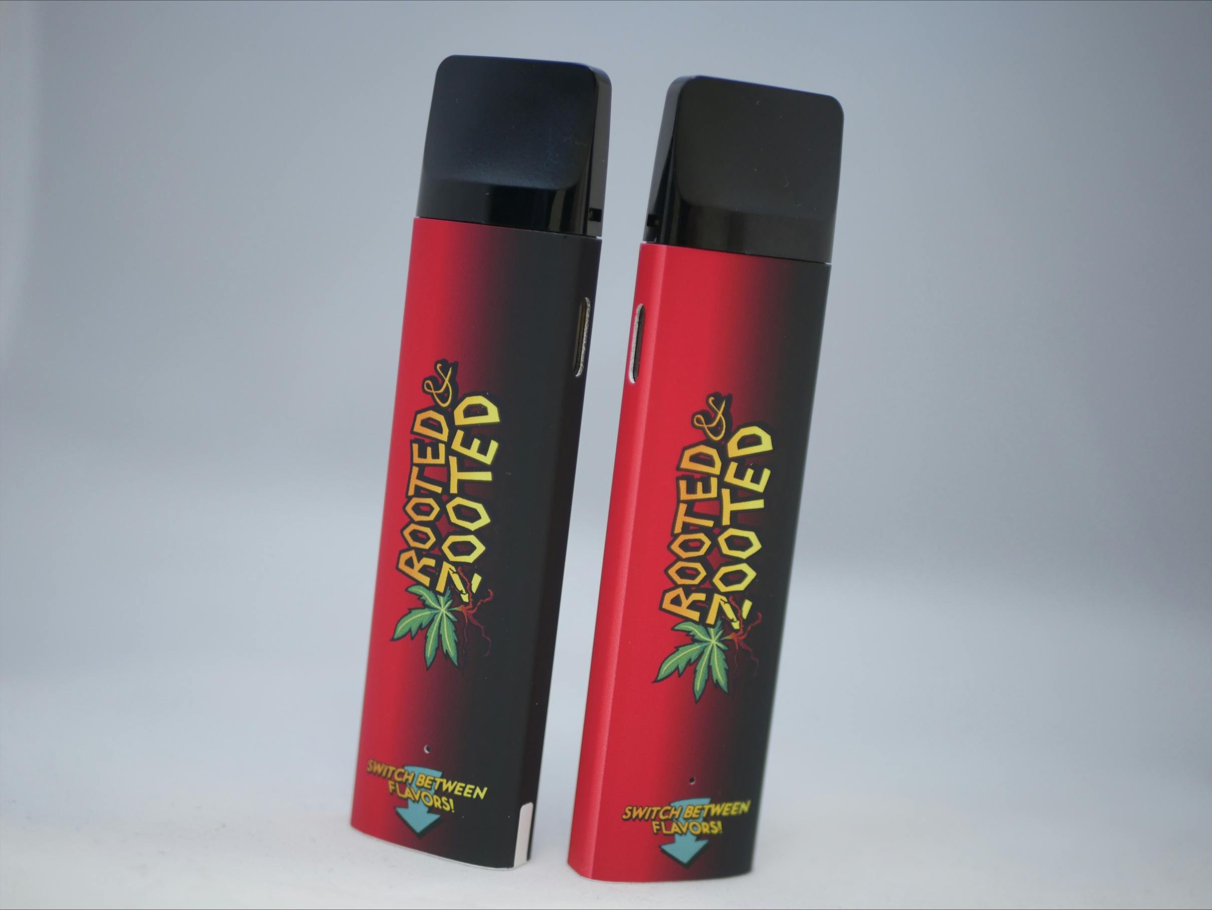 Photograph of product: ROOTED & ZOOTED | RUNTZ | LIVE RESIN | .5G DUAL DISPOSABLE (MUST ORDER OTHER HALF - .5G BANANA DA...