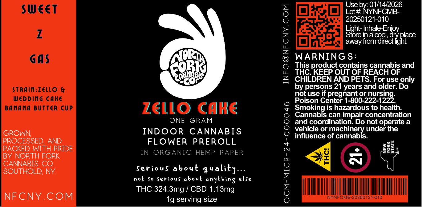 Photograph of Product: North Fork - Zello Cake Preroll