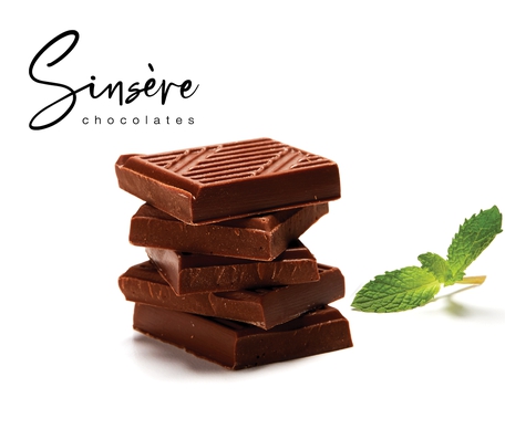 Photograph of product: Loves Oven - Sinsere - Mint Dark Chocolate Bar (H) 100mg
