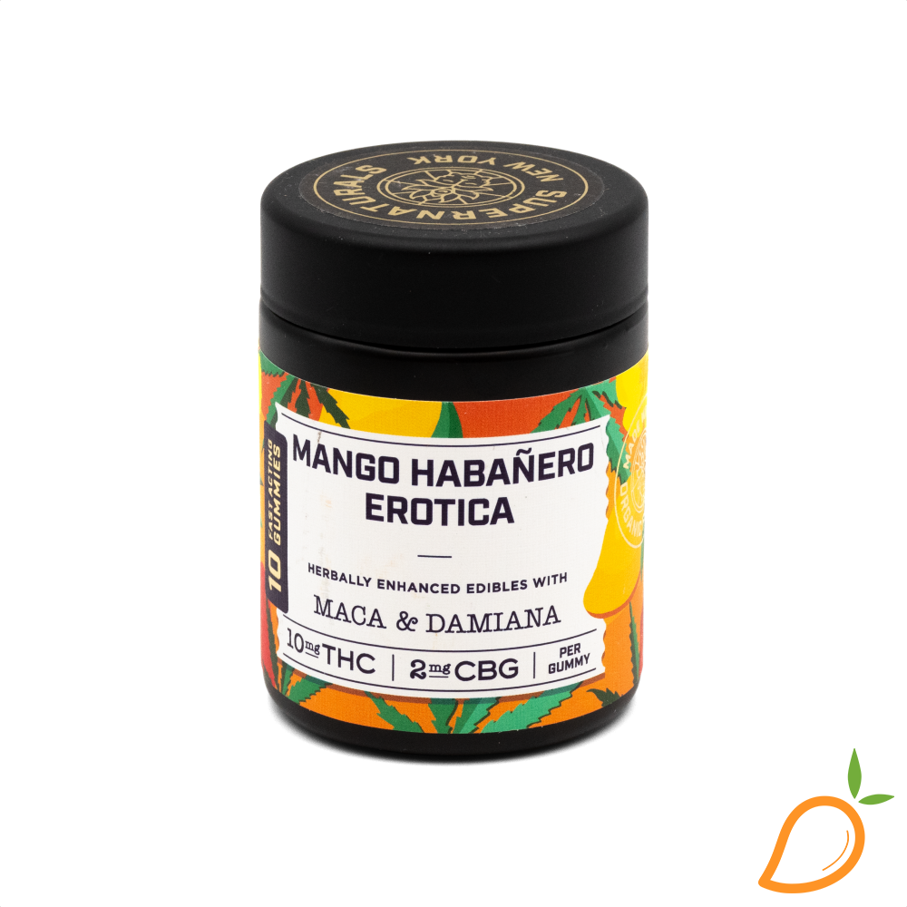 Photograph of product: 100mg Mango Habanero Erotica Gummies SuperNaturals
