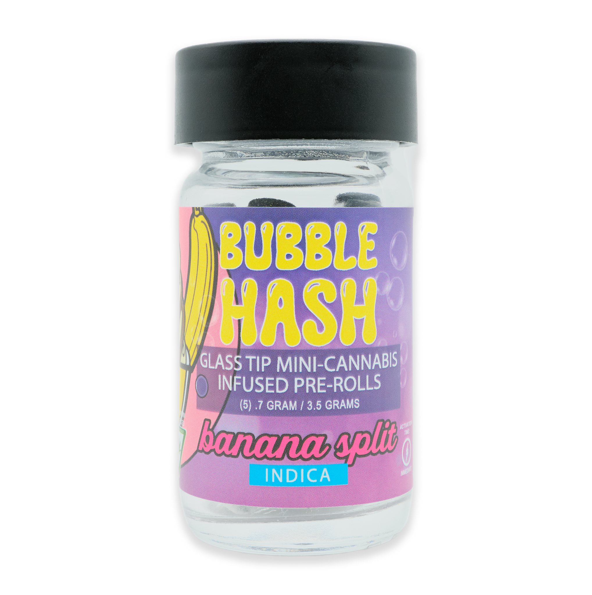 Photograph of product: Banana Split | 5PK .7G Bubble au chocolat Infused Prerolls