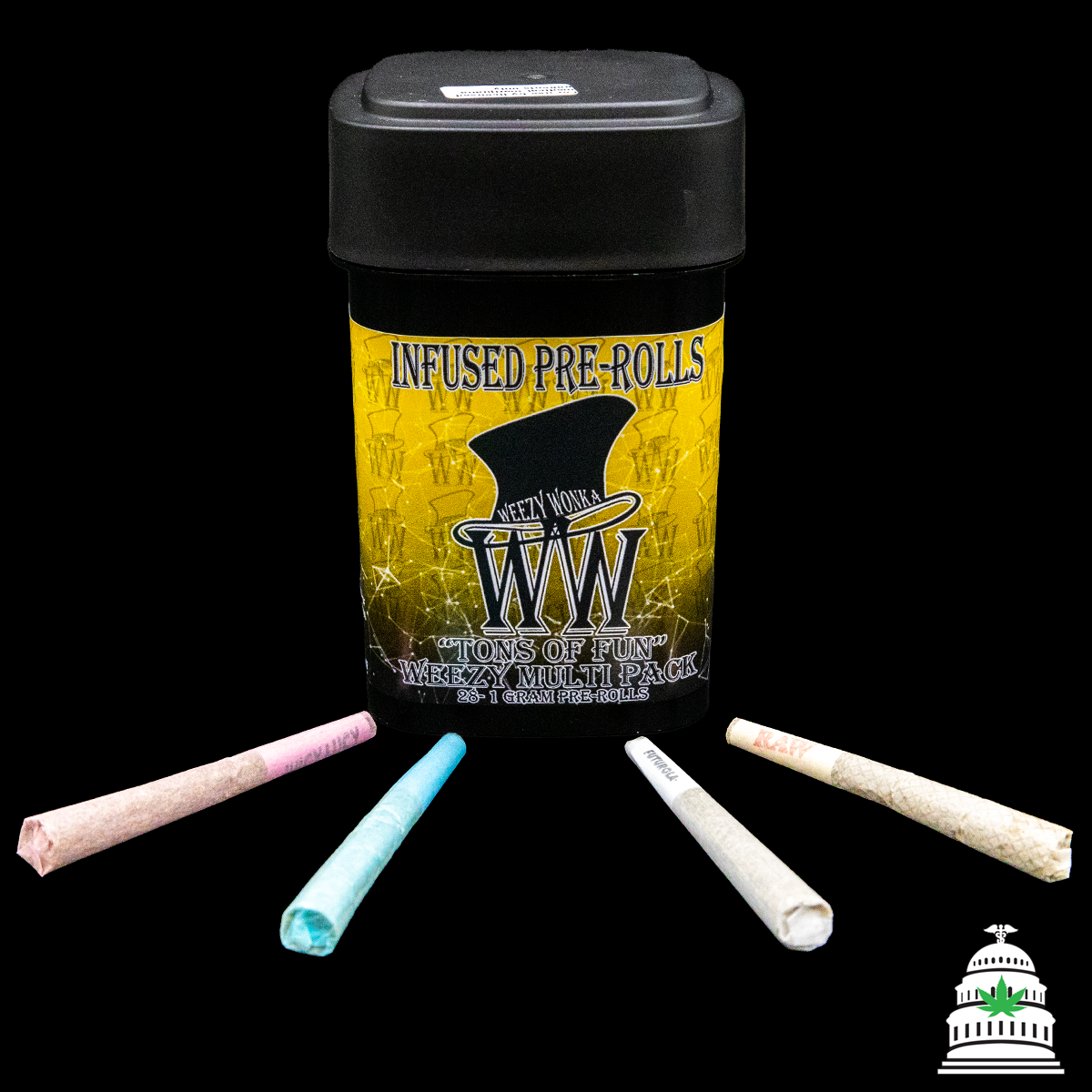 Photograph of Product: Assorted - Weezy Wonka Infused Preroll Pack