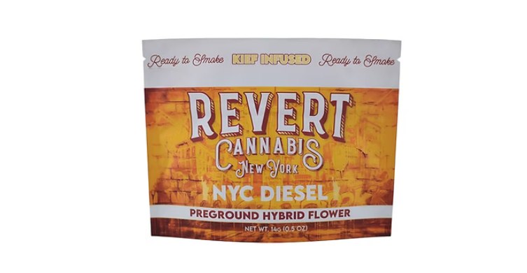 Photograph of product: Revert | NYC Diesel | 14.0g Kief Infused Ground Flower