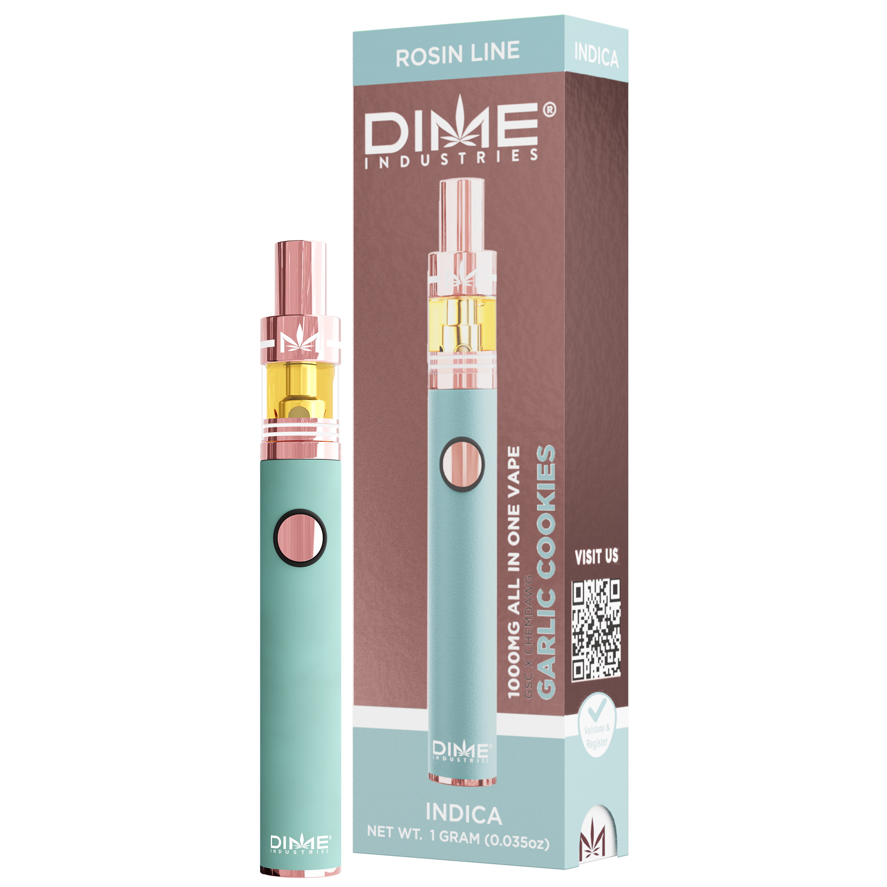 Photograph of product: Dime Industries - Garlic Cookies (Oui'd) Live Rosin All-In-One Vape 600mg