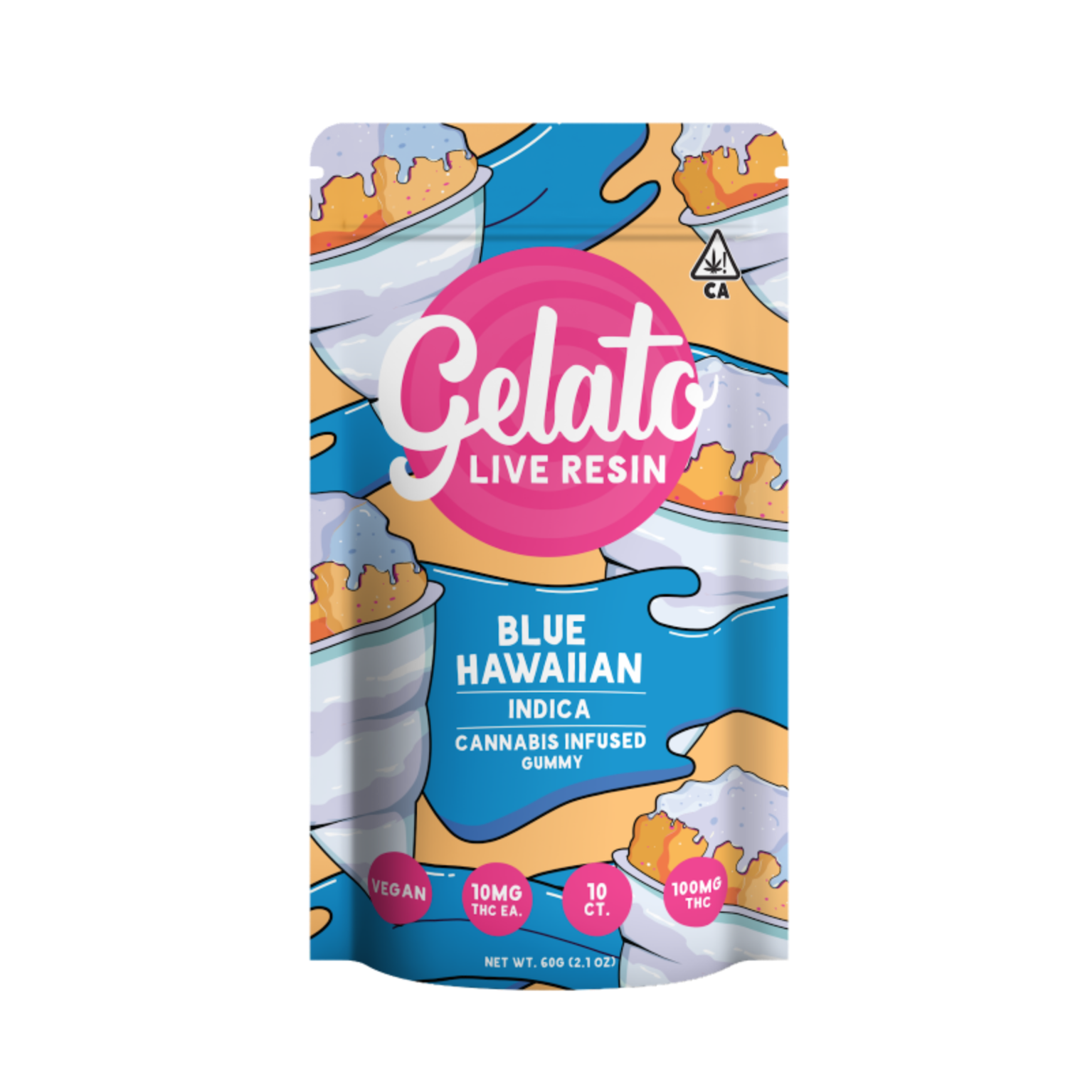Photograph of product: Gelato | Blue Hawaiian | Live Resin Infused | 200mg