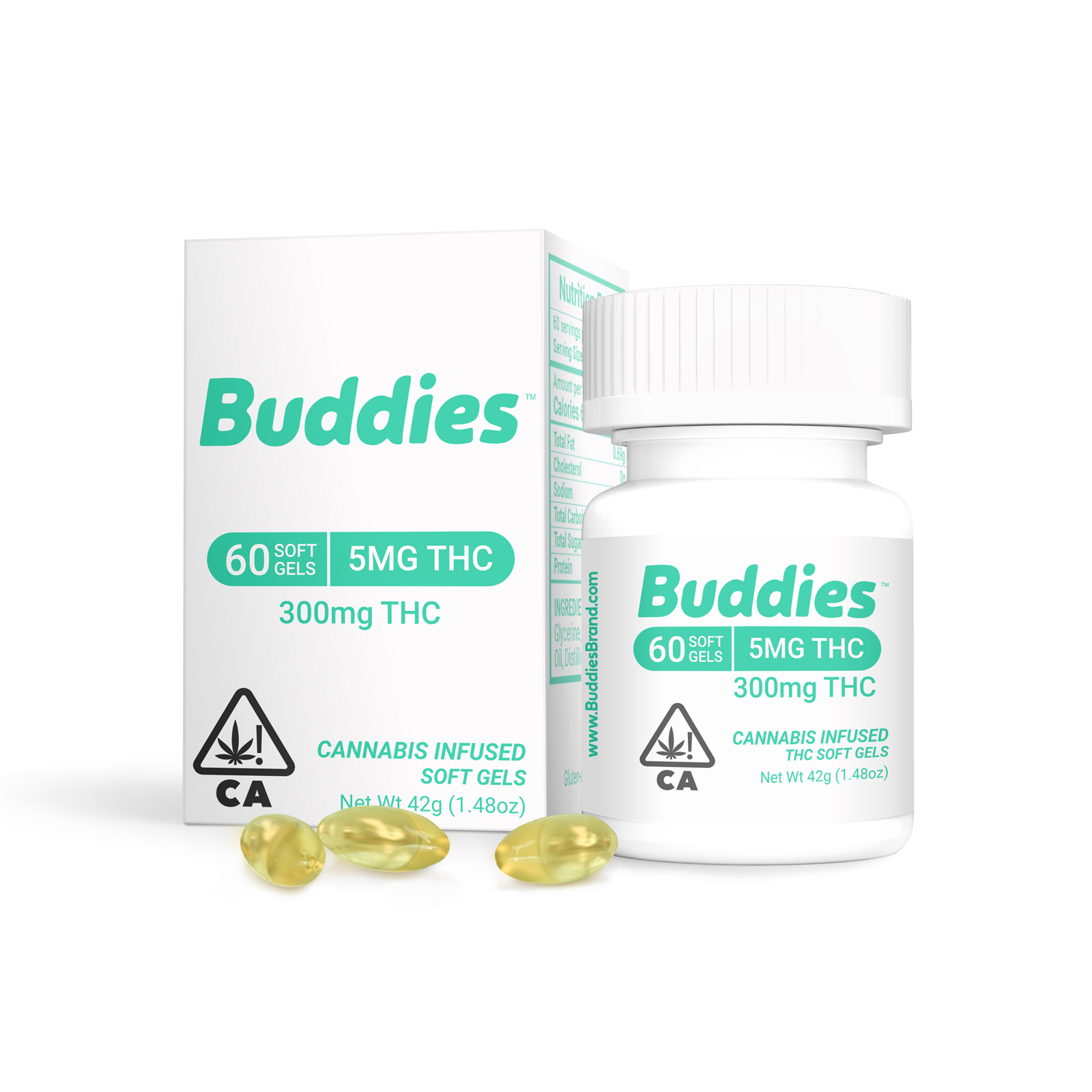 Photograph of product: TH-oui Soft Gels 5mg 60-Pack | 300mg