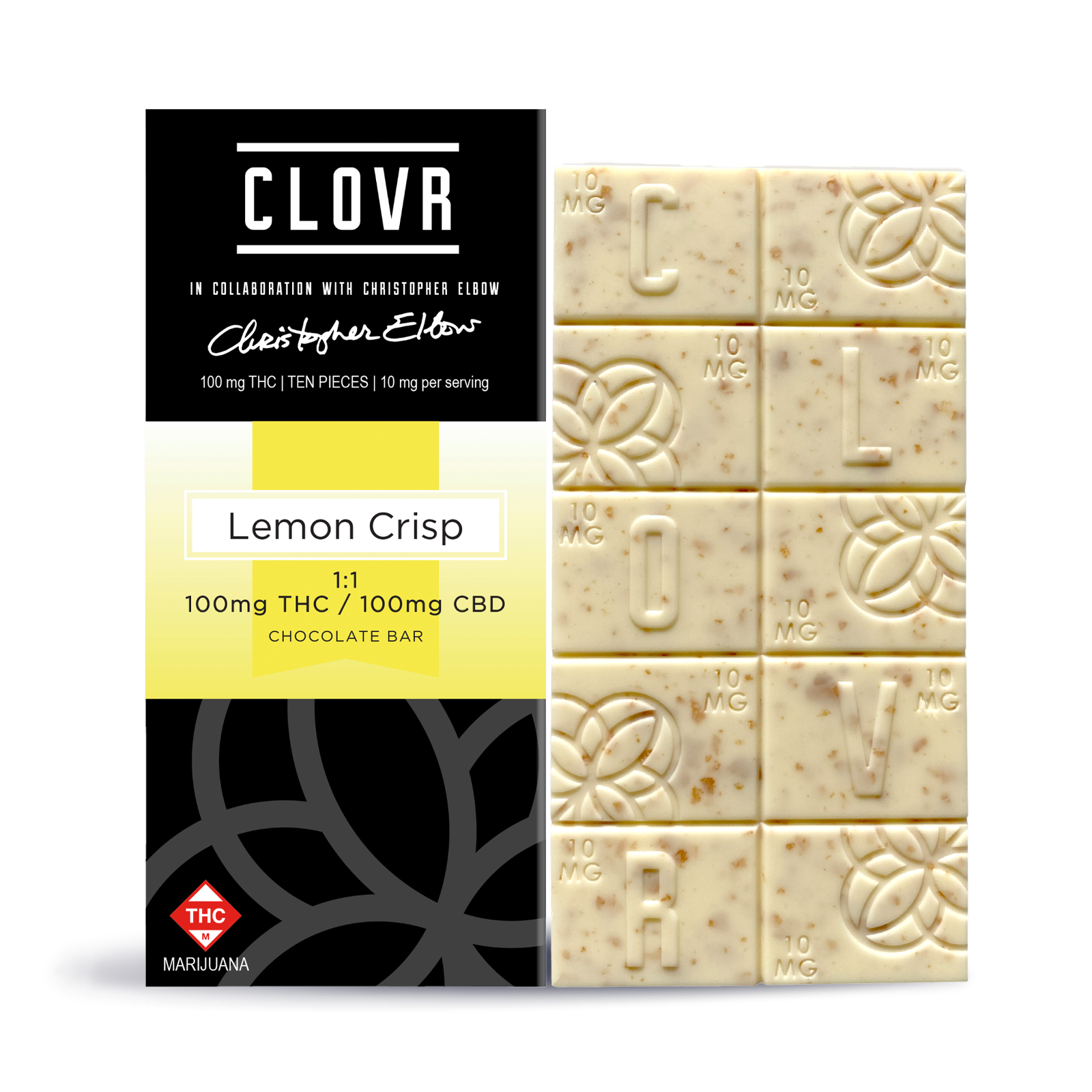 Photograph of product: Lemon Crisp 1:1 White Chocolate Bar