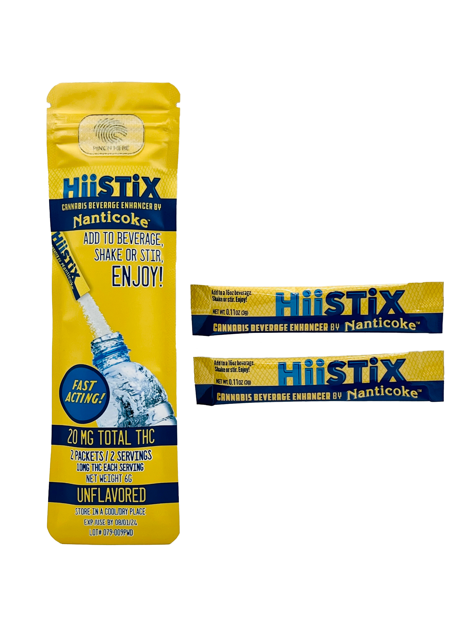 Photograph of product: HiiStix - 10mg Unflavored Beverage Enhancer 2pk