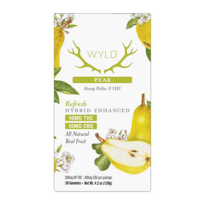 Photograph of product: Wyld - 300mg 1:1 Pear Gummies