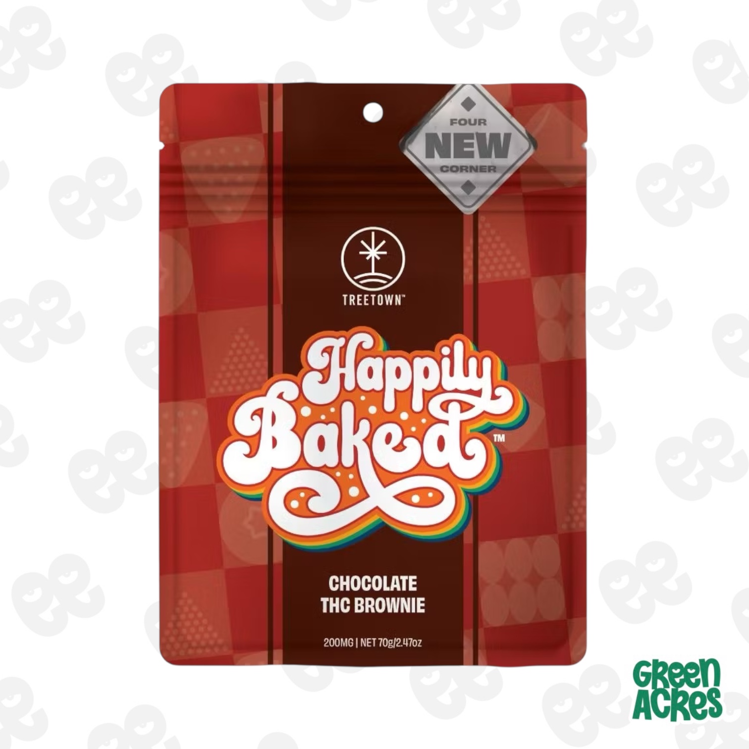 Photograph of product: Tree Town: 4 Corner Brownie 200MG