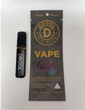 Photograph of product: Drool | 1g | God's Gifts | Live Resin Disposable
