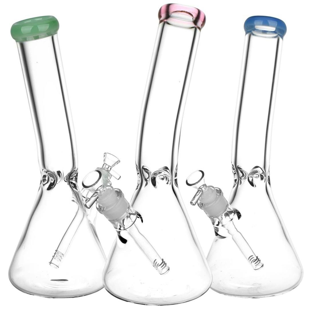 Photograph of product: Bong | Classic Bent Neck Straight Tube | 13.75" | 14mm F | Assorted Colors