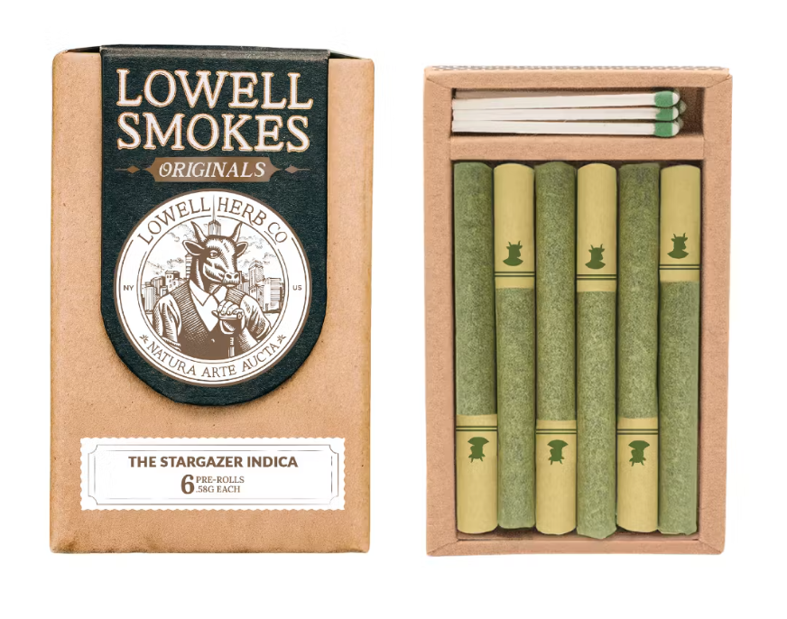 Photograph of product: Lowell Herb Co. | Star Gazer | Pre-Rolls | 6-Pack | 6.6g