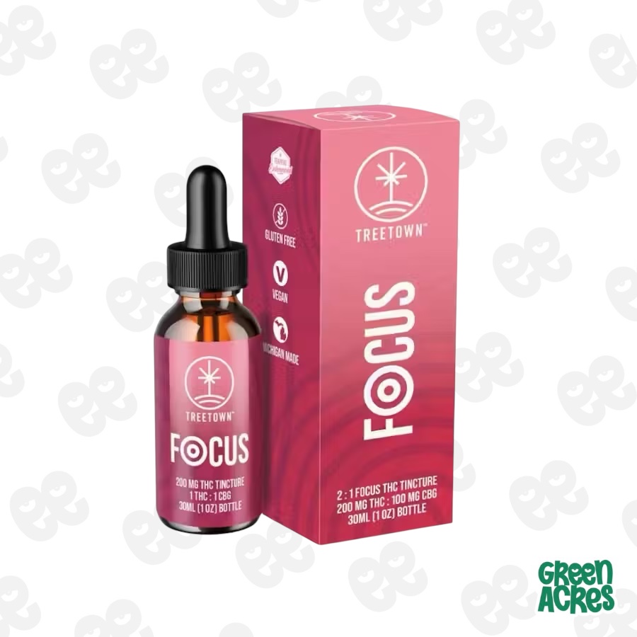 Photograph of product: Tree Town: Focus Tincture 200MG 100MG TH-oui:CBG