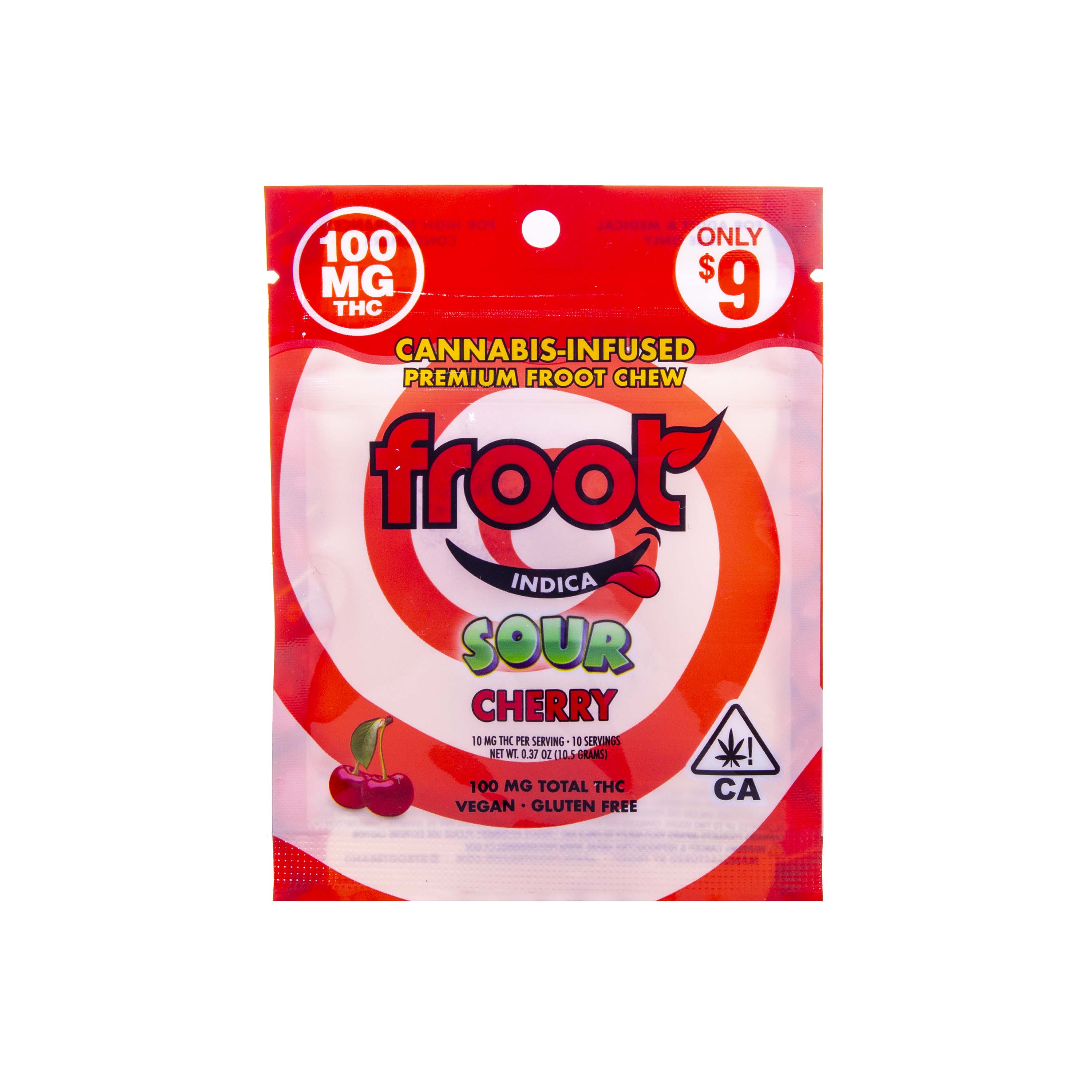 Photograph of product: Froot | Sour Cherry Gummy (100mg TH-oui)