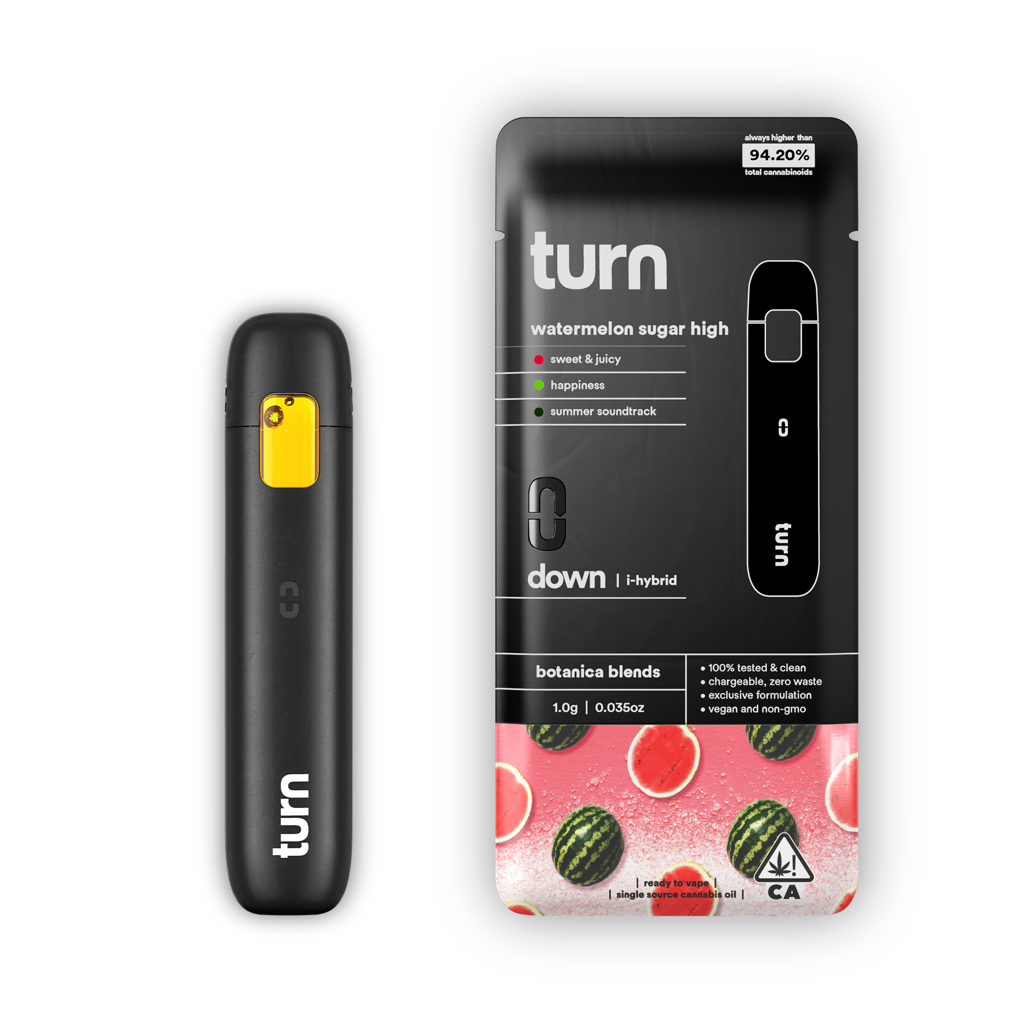 Photograph of product: Turn - Watermelon Sugar High (I-Hybrid) All-In-One Vape