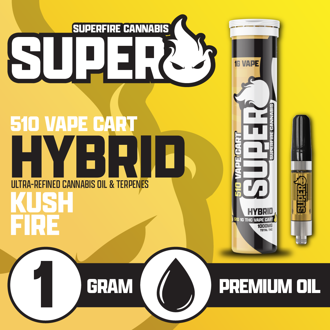 Photograph of product: SuperFire 1g 510 Vape Cart - Kush Fire