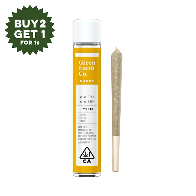 Photograph of product: Earth Tube | Green Apple Gas Pre-roll - 1g - 