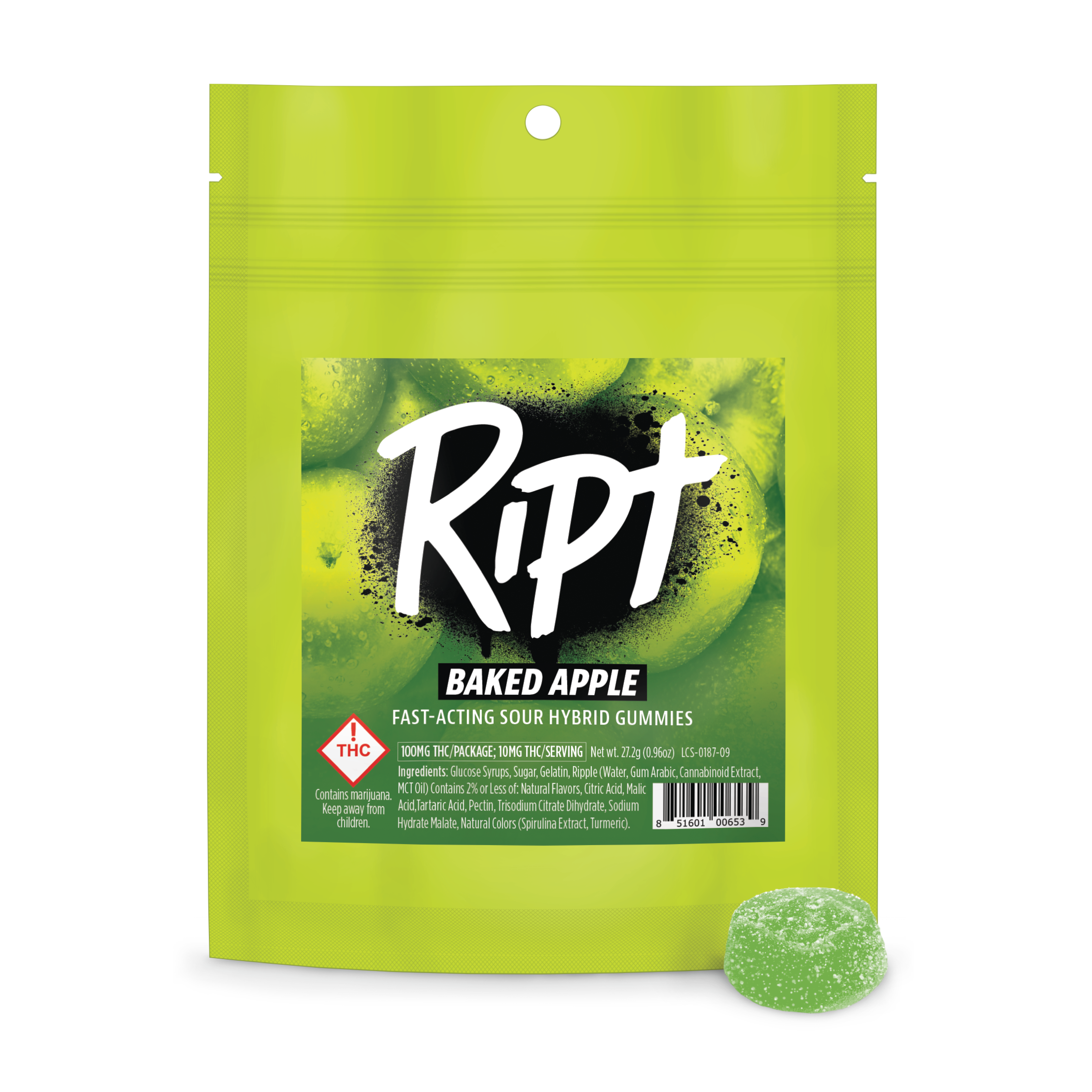 Photograph of product: Ript Gummies-Hybrid-Baked Apple