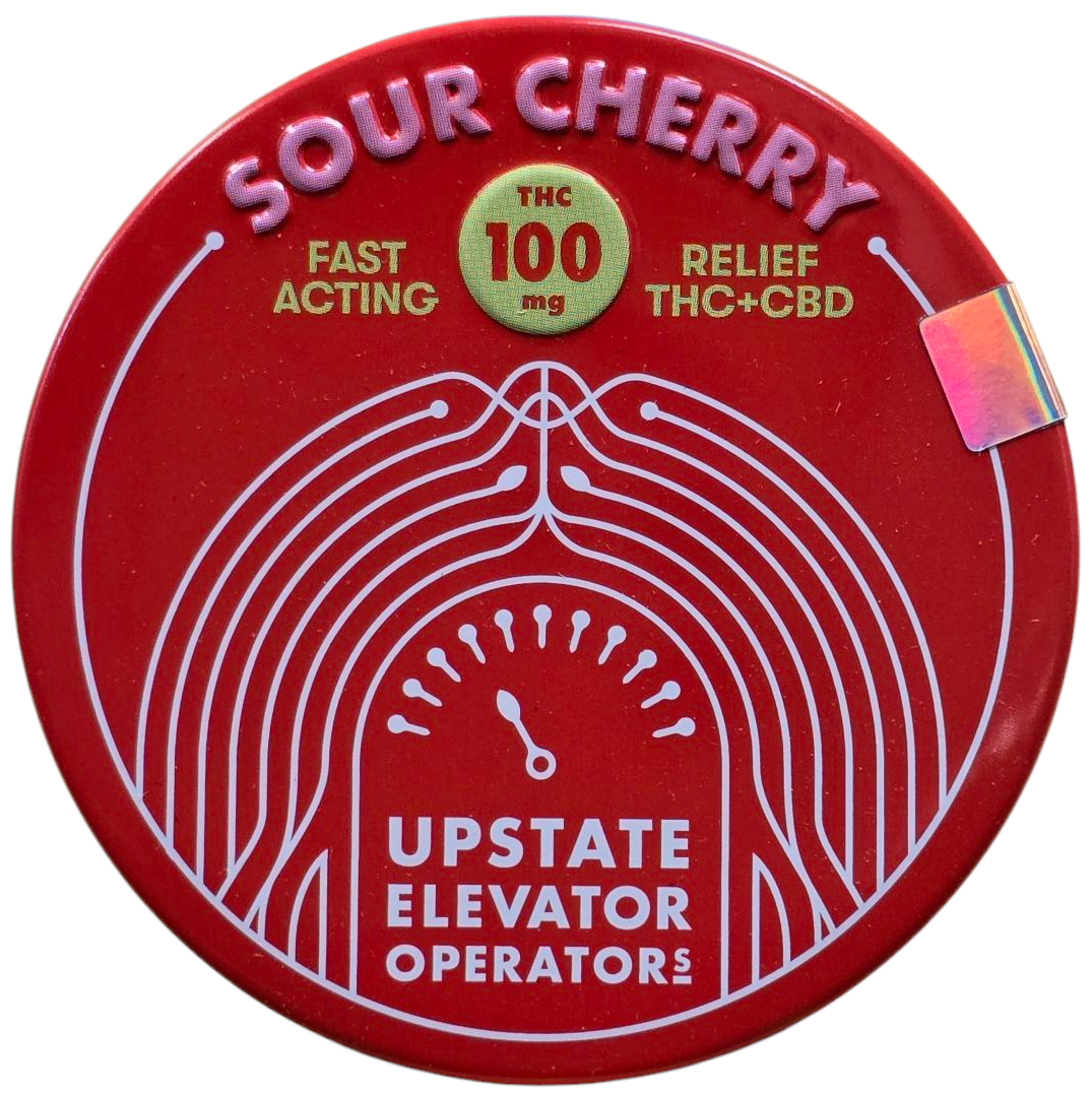 Photograph of product: Upstate - Sour Cherry Gummies - 100MG TH-oui + 100MG CBD