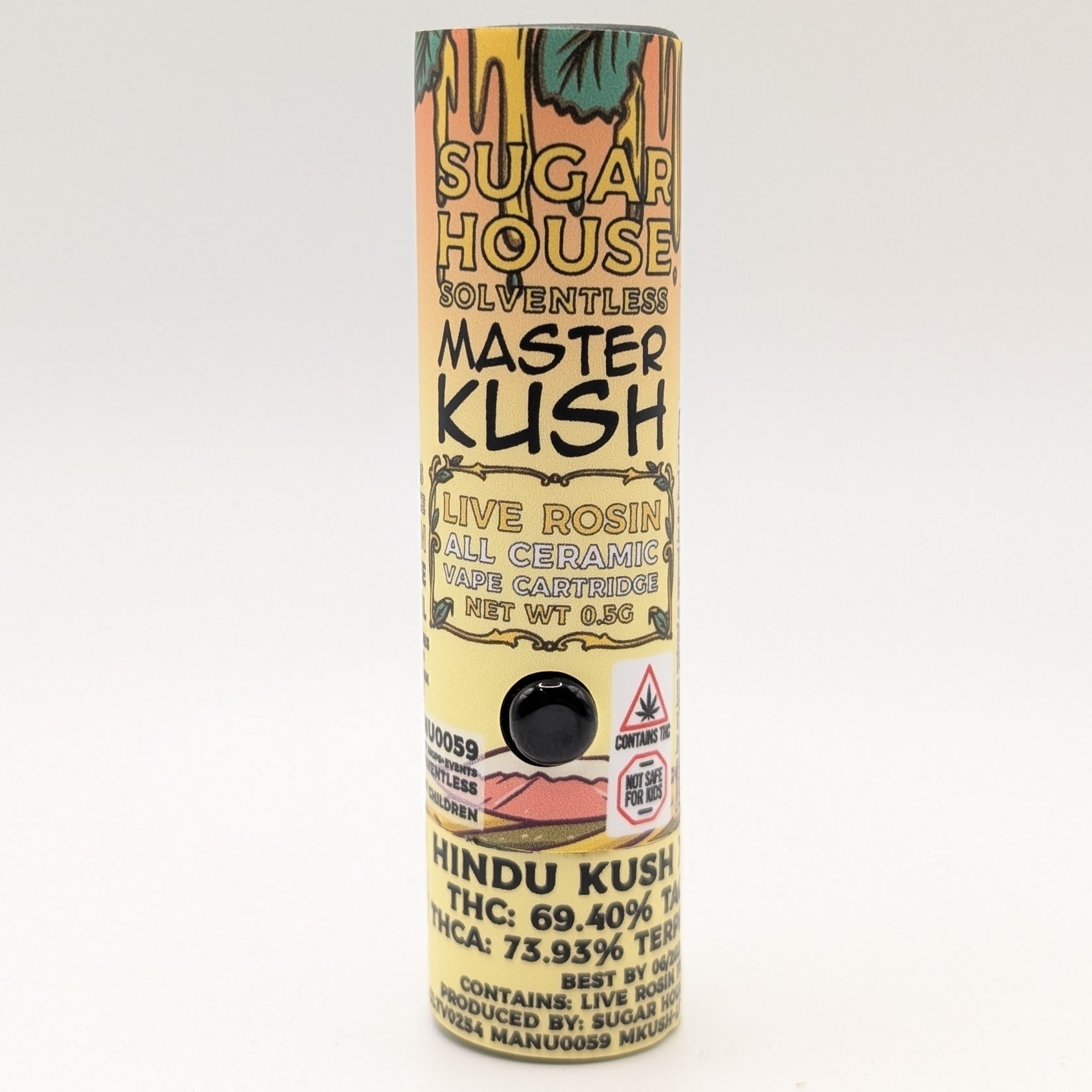 Photograph of product: Master Kush .5g Live Rosin Cart