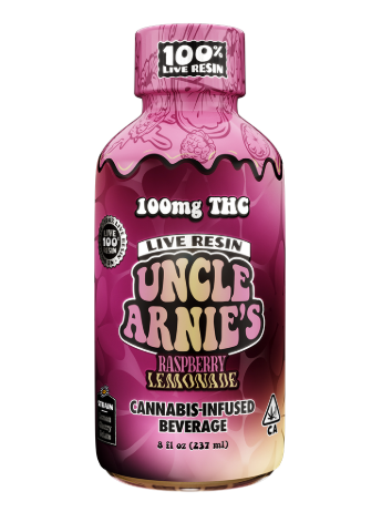 Photograph of product: Uncle Arnies Live Resin 100mg Raspberry Lemonade
